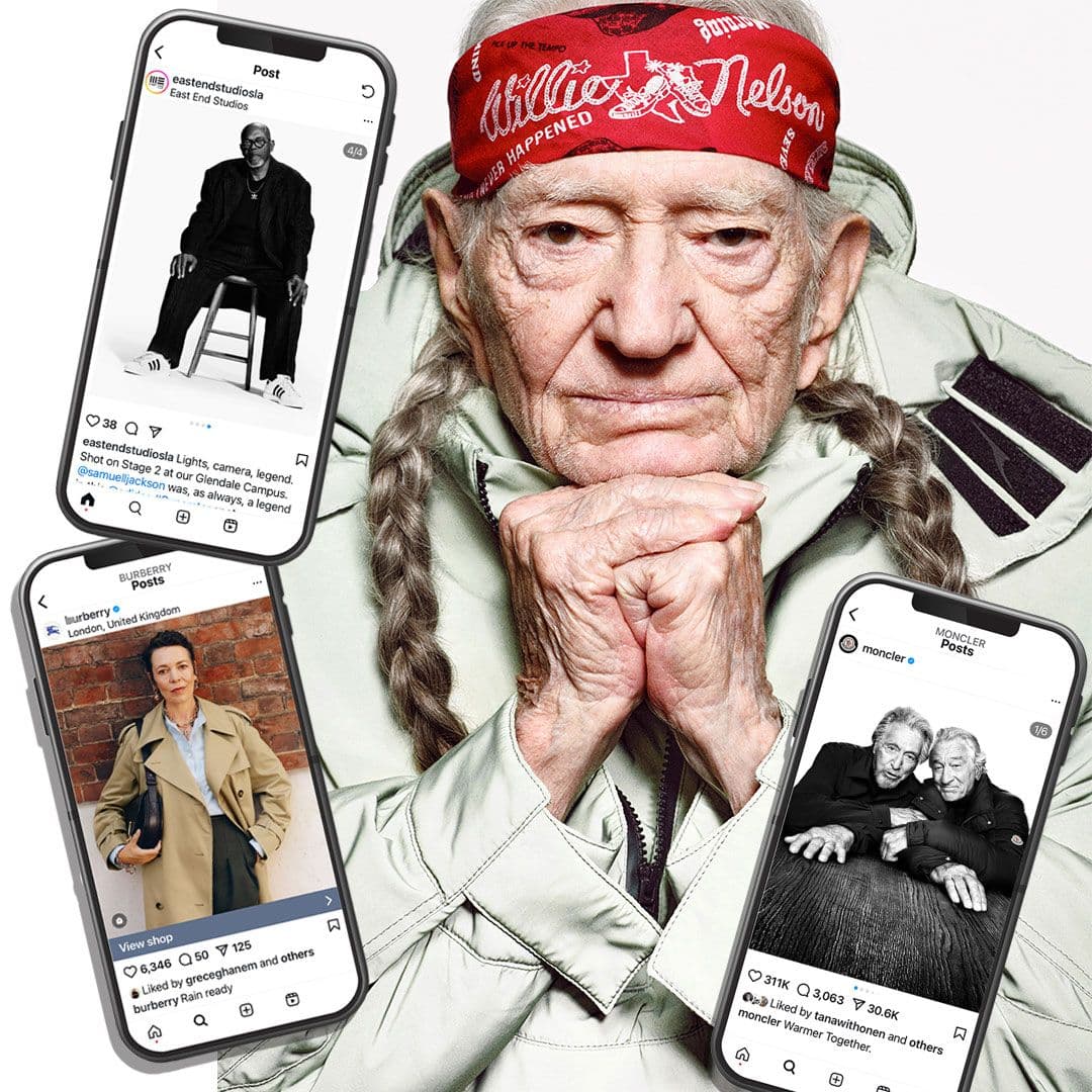 From Willie Nelson to Helen Mirren, Older Stars are Turning up the Cool for Luxury Brands