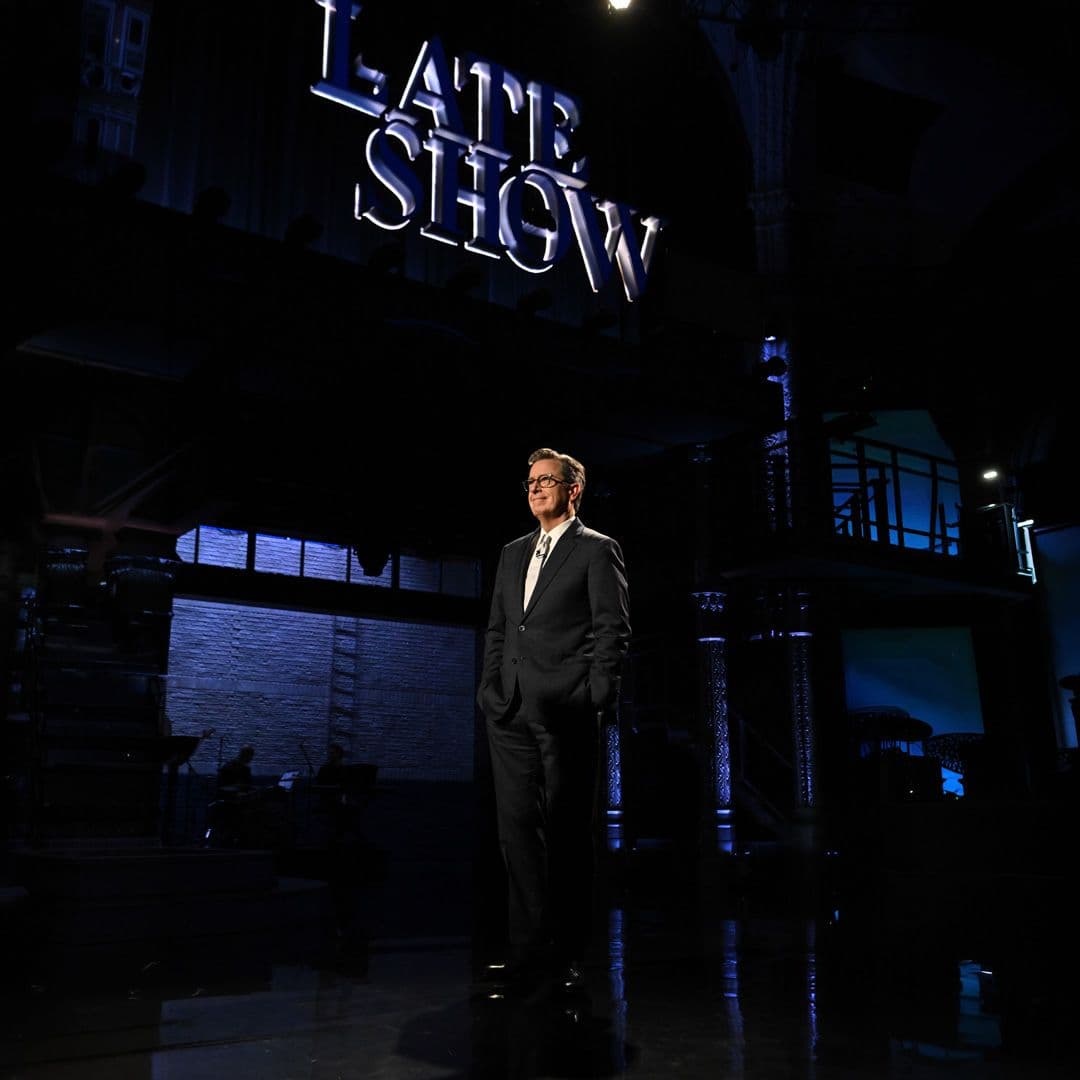 The Late Show with Stephen Colbert during Wednesday's May 13, 2026 show. | Scott Kowalchyk/CBS via Getty Images